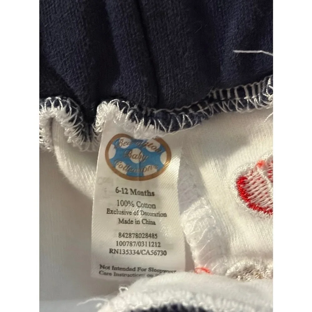 Lil Slugger Baseball Baby Shorts Cream Red Navy Blue Diaper Cover E0198